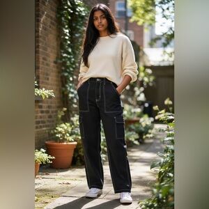 Garage Black/White stitch Carpenter Pants SZ:3